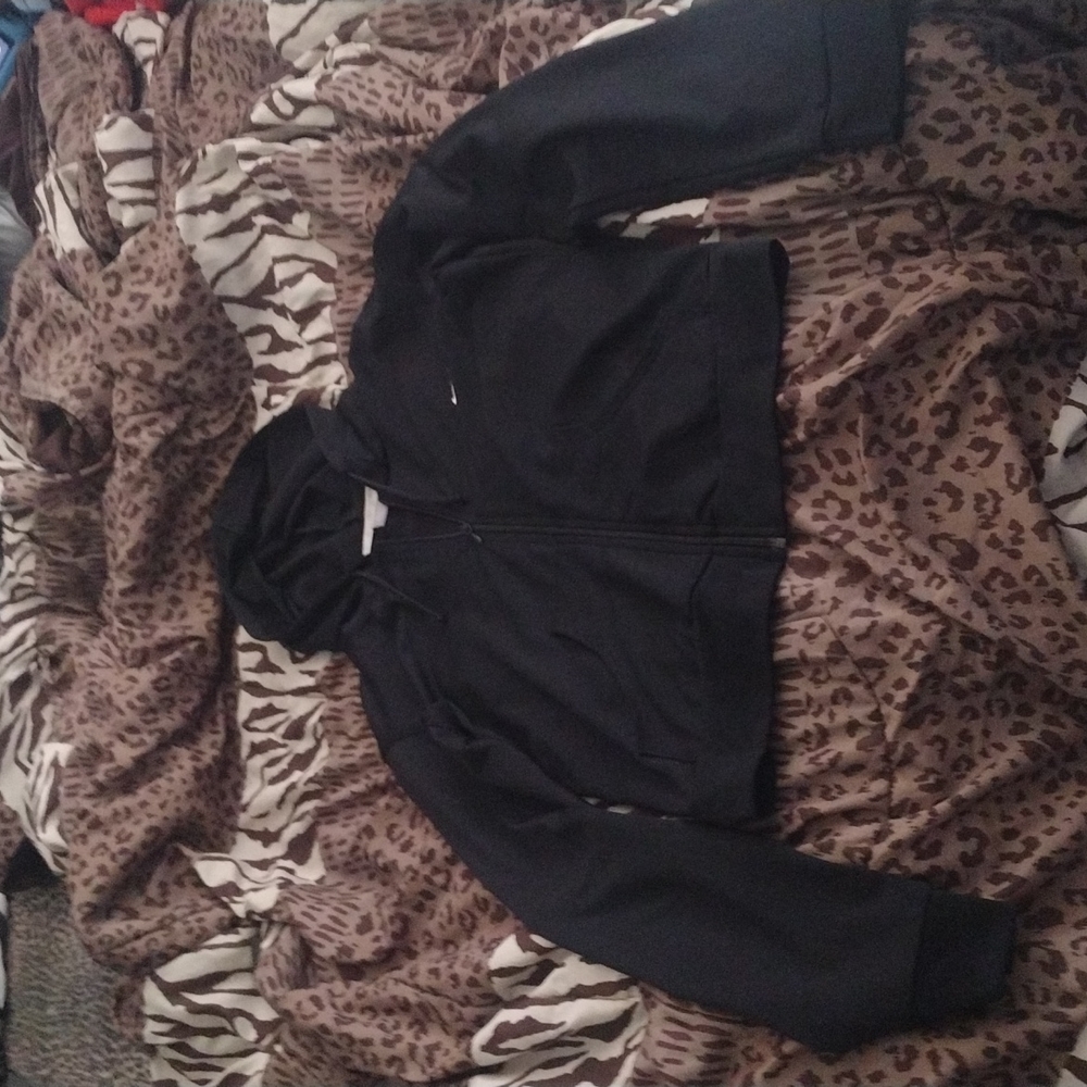 NIKE size small weather stretch climate zip up hoodie with side pockets